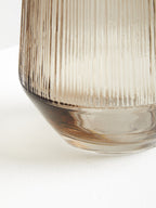 Small Smoked Brown Glass Vase