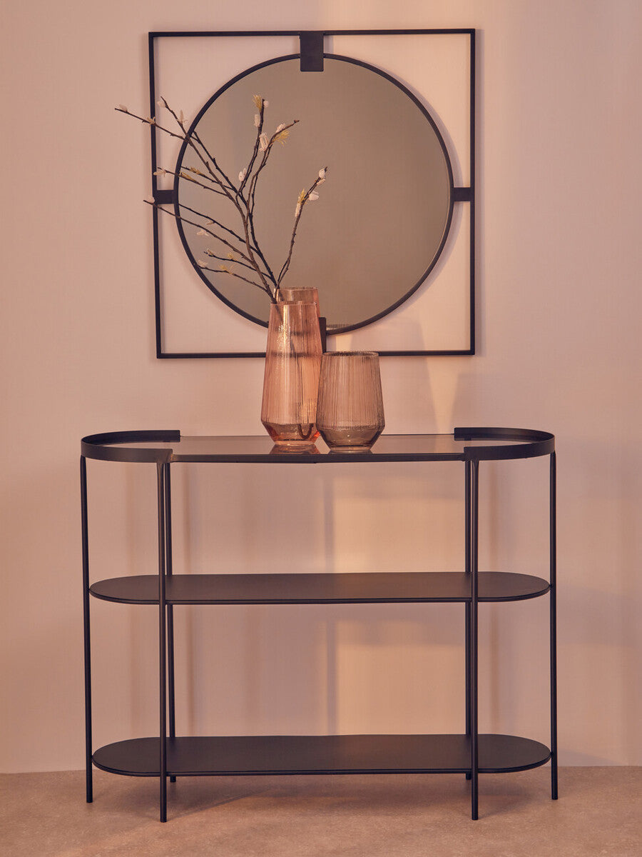 Small Smoked Brown Glass Vase