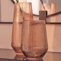 Small Smoked Brown Glass Vase