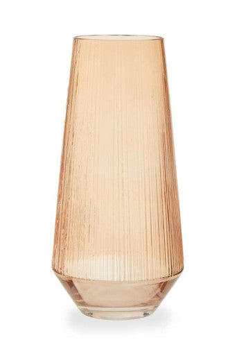 Large Light Amber Glass Vase