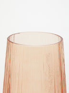 Large Light Amber Glass Vase