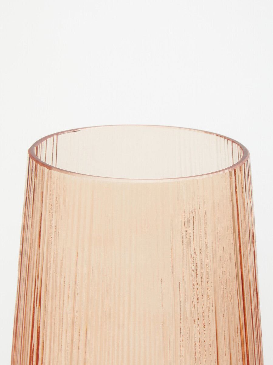 Large Light Amber Glass Vase