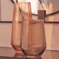 Large Light Amber Glass Vase