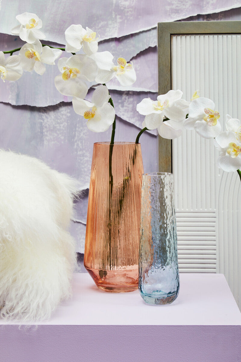 Large Light Amber Glass Vase