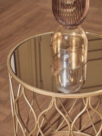 Small Amber and Brown Glass Vase