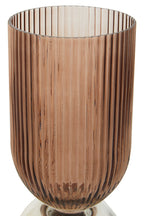 Small Amber and Brown Glass Vase