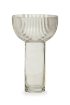 Contemporary Large Grey Glass Vase