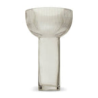 Contemporary Large Grey Glass Vase
