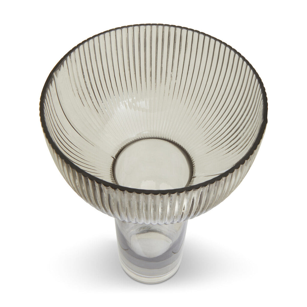Contemporary Large Grey Glass Vase