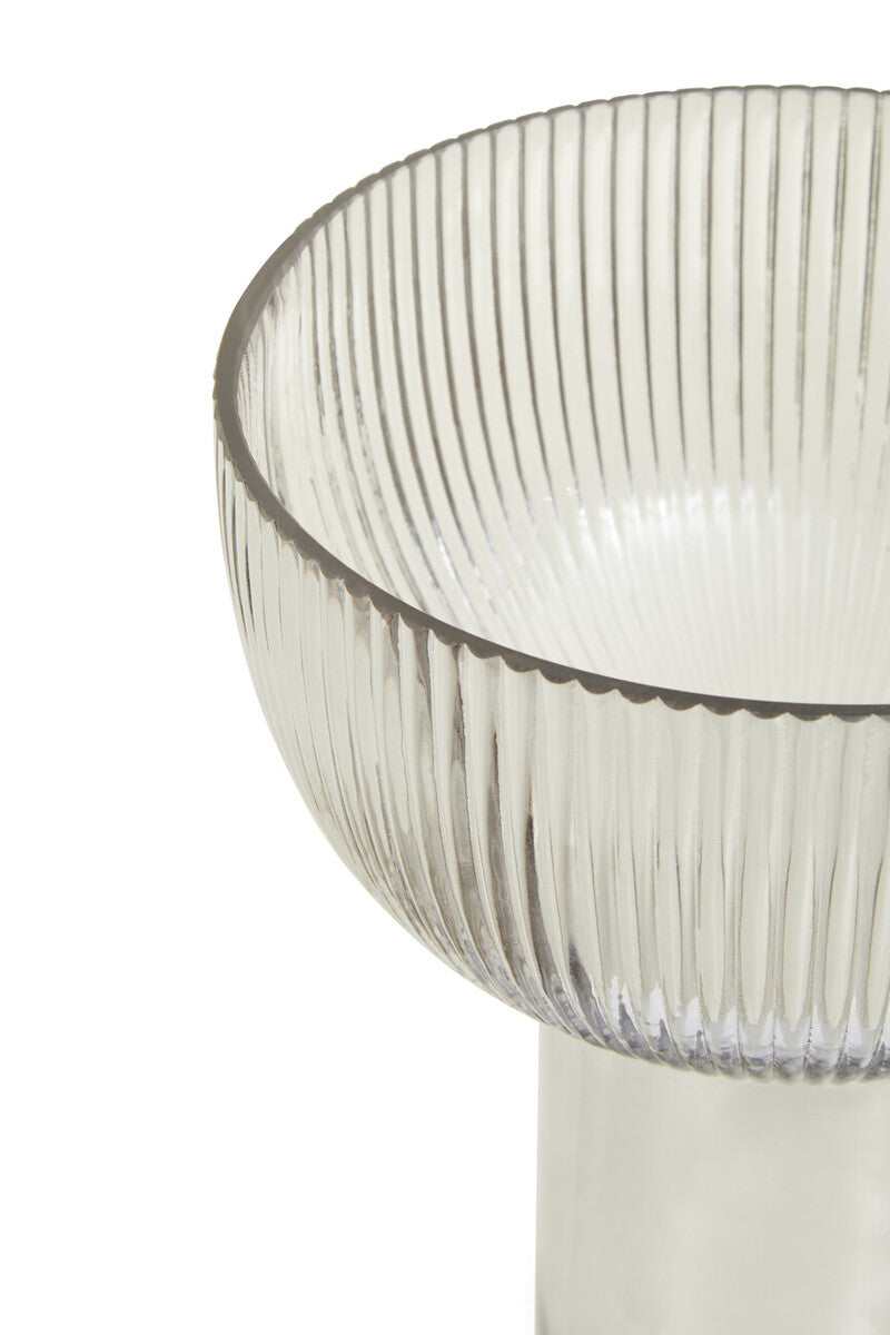 Contemporary Large Grey Glass Vase
