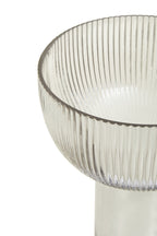 Contemporary Large Grey Glass Vase