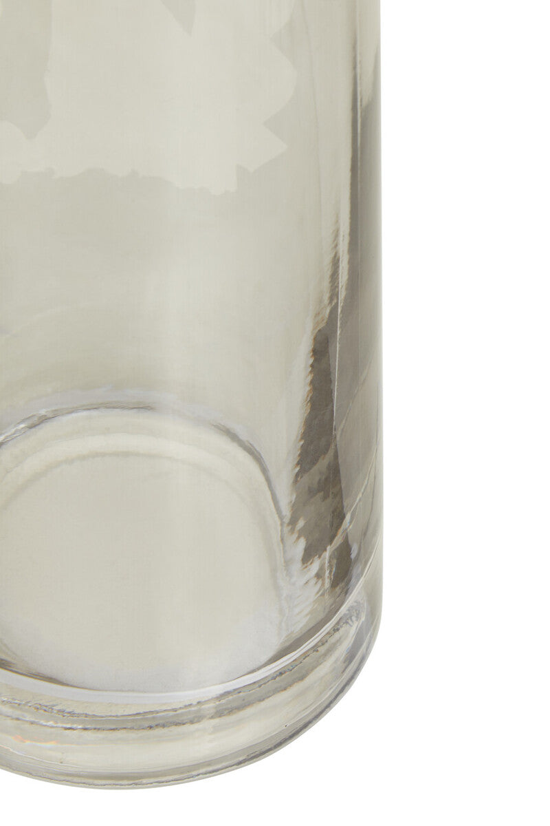 Contemporary Large Grey Glass Vase