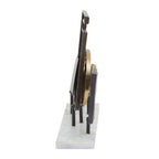 Large Assorted Colour Metal Sculpture on Marble Base
