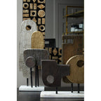 Large Assorted Colour Metal Sculpture on Marble Base