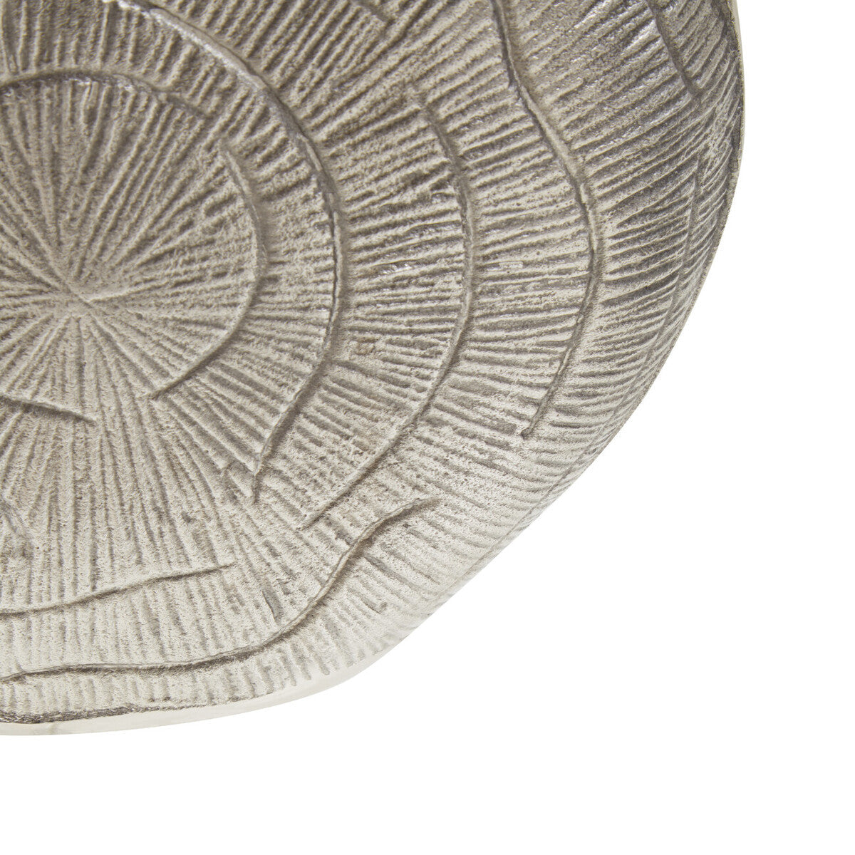 Small Oak Effect Silver Finish Vase