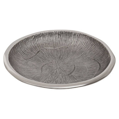 Small Oak Effect Silver Bowl