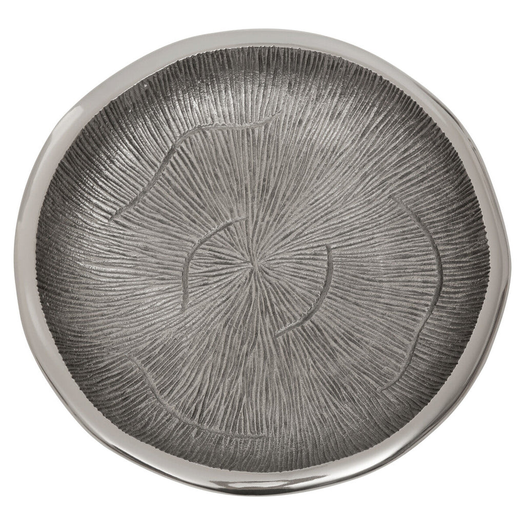 Small Oak Effect Silver Bowl
