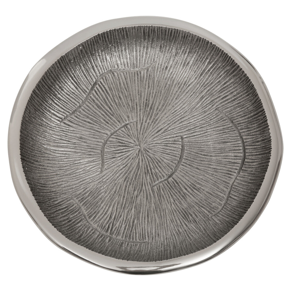 Small Oak Effect Silver Bowl