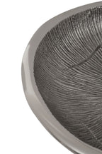 Small Oak Effect Silver Bowl