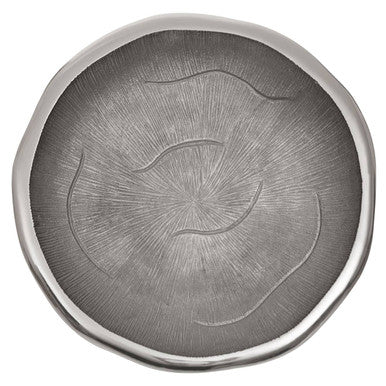 Large Oak Effect Silver Bowl