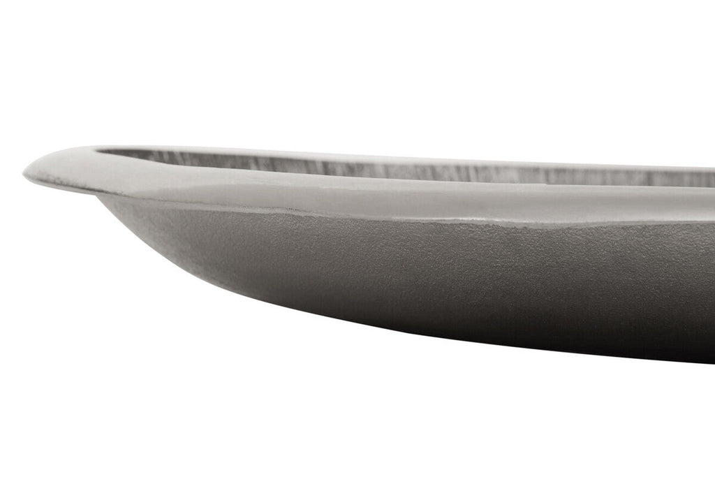 Large Oak Effect Silver Bowl