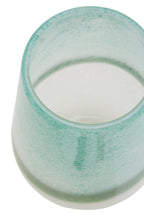 Small Turquoise and White Ombre Vase