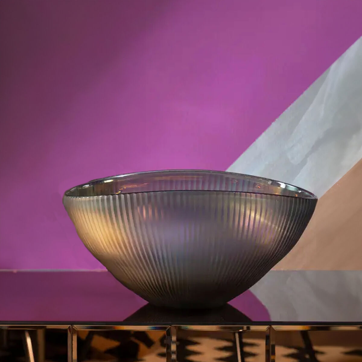 Grey Glass Bowl