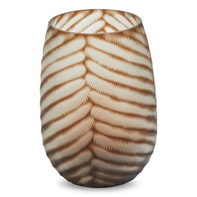 Large Chevron Cut Vase