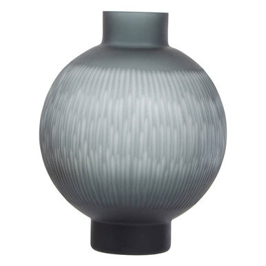 Large Carved Glass Vase
