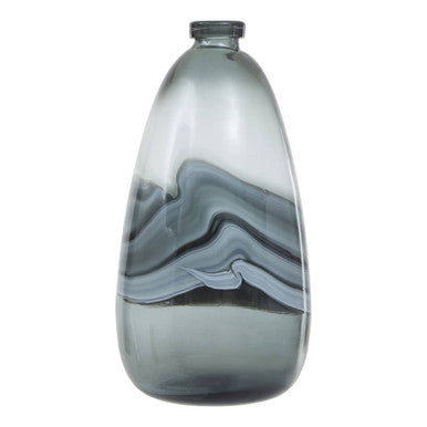 Large Grey Bottle Vase