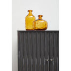 Amber Tall Glass Bottle Vase