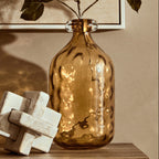 Amber Tall Glass Bottle Vase
