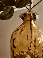 Amber Tall Glass Bottle Vase