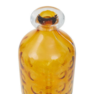 Amber Tall Glass Bottle Vase