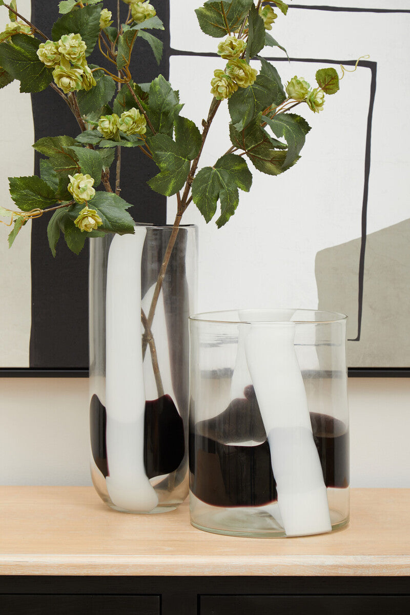 Small Glass Vase with Abstract Pattern