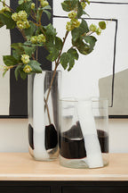 Small Glass Vase with Abstract Pattern