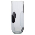 Large Glass Vase with Abstract Pattern