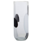 Large Glass Vase with Abstract Pattern