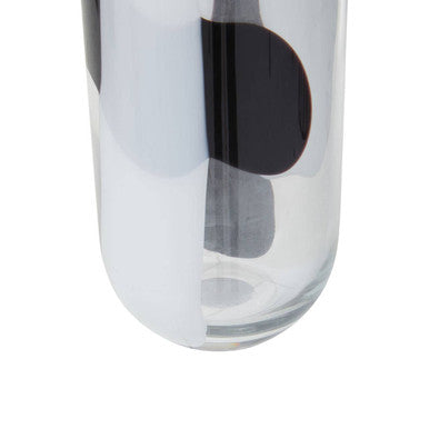 Large Glass Vase with Abstract Pattern