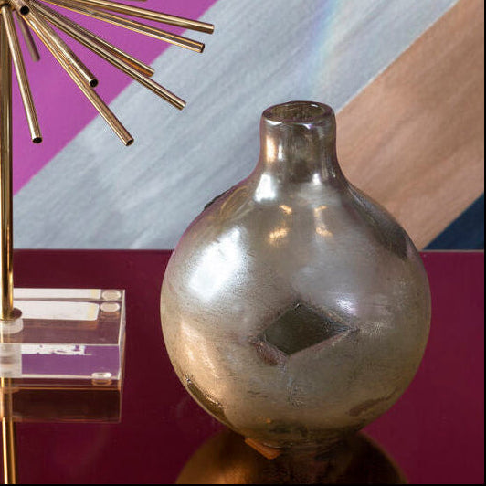 Small Metallic Effect Bottle Vase