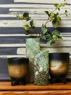 Small Glass Marble Effect Vase