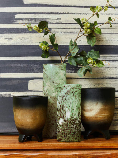 Small Glass Marble Effect Vase
