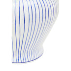 Large White and Blue Ceramic Jar