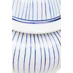 Large White and Blue Ceramic Jar
