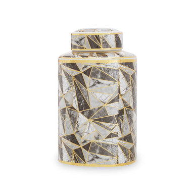 Small Marble Effect Pattern Ceramic Jar