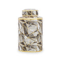 Small Marble Effect Pattern Ceramic Jar