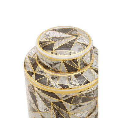 Small Marble Effect Pattern Ceramic Jar