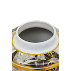 Large Marble Effect Pattern Ceramic Jar