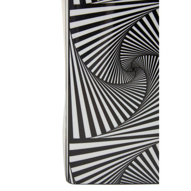 Small Black and White Ceramic Jar