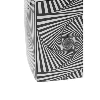 Large Black and White Ceramic Jar